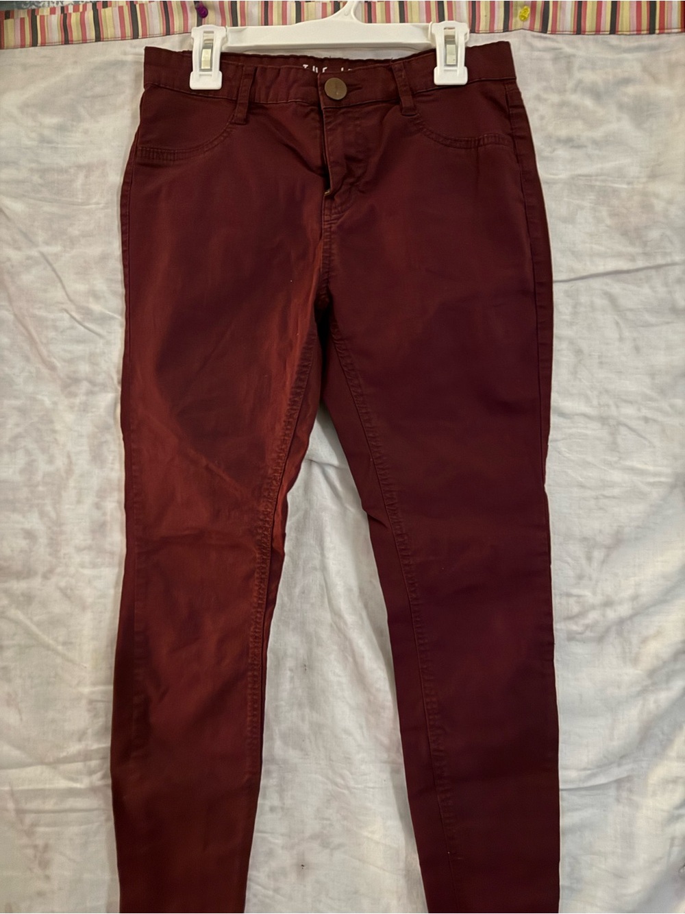 Mid Rise Burgundy Jeggings Women’s Size 4 Stretch Skinny Pants